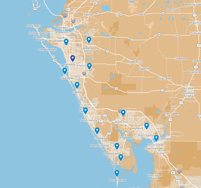 Areas We Service in South West Florida